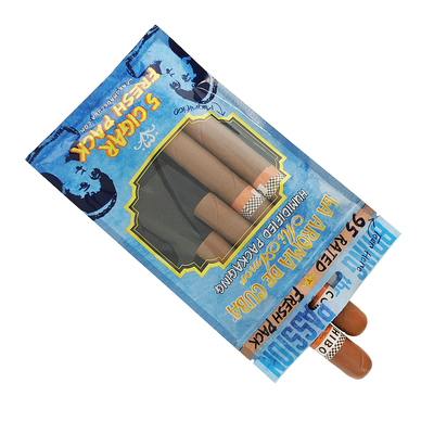 Custom Logo Ziplock Mylar Foil Cigar Packaging Bag Clear Plastic Side Gusset untuk produk rumah tangga dan cerutu