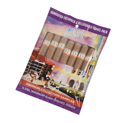Logo yang disesuaikan Empty Smoking Cigar Wrap Humidor Plastik Packaging Ziplock Bag Bag Bag Cigar Humidor Bag