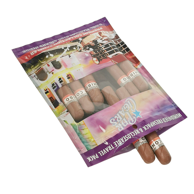 Logo yang disesuaikan Empty Smoking Cigar Wrap Humidor Plastik Packaging Ziplock Bag Bag Bag Cigar Humidor Bag
