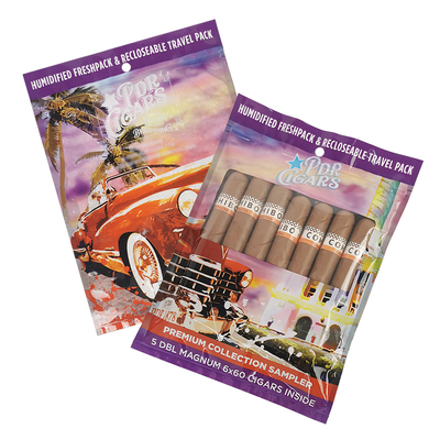 Logo yang disesuaikan Empty Smoking Cigar Wrap Humidor Plastik Packaging Ziplock Bag Bag Bag Cigar Humidor Bag
