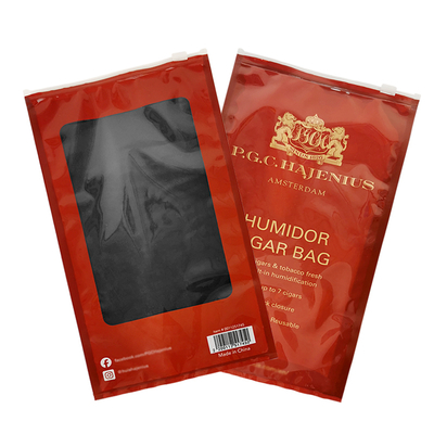 Kantong Resleting Plastik Pelembab Cerutu Dengan Sistem Humidifikasi dan Spons