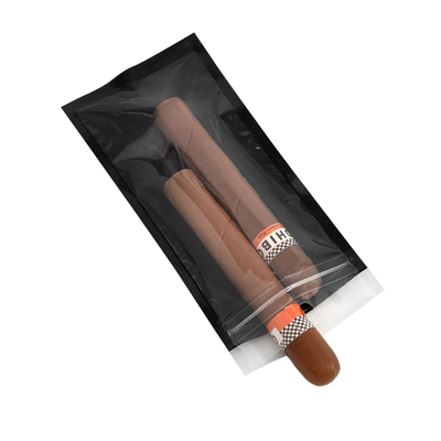 Tas Cigar Zip Lock Portable Dengan Window Transparan Sistem Humidified Cigar Bag Humidified dan Kantong Kemasan Cigar