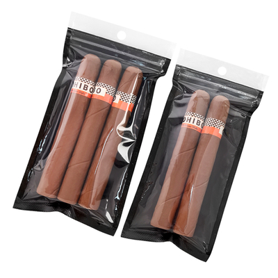 Tas Cigar Zip Lock Portable Dengan Window Transparan Sistem Humidified Cigar Bag Humidified dan Kantong Kemasan Cigar