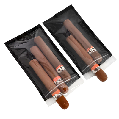 Tas Cigar Zip Lock Portable Dengan Window Transparan Sistem Humidified Cigar Bag Humidified dan Kantong Kemasan Cigar