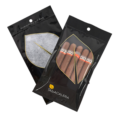 Custom PE PET Plastik Kemasan Kelembaban-Buktinya digunakan kembali Zip Lock Mylar Bag Standing Desain untuk Tembakau Cigars Hot Stamping