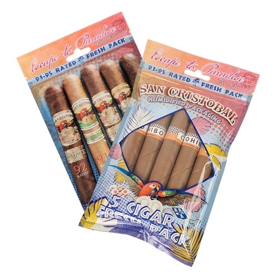 Percetakan Gravure Khusus Kantong Rokok Kelembaban Ziplock Kelembaban Kantong Rokok 5 Rokok Paket Sederhana dengan Pembungkusan Plastik Jendela Jelas
