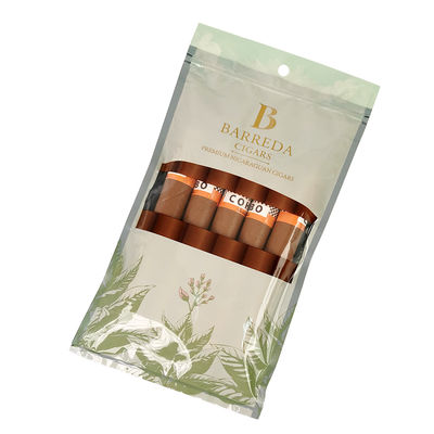 Percetakan Gravure Khusus Kantong Rokok Kelembaban Ziplock Kelembaban Kantong Rokok 5 Rokok Paket Sederhana dengan Pembungkusan Plastik Jendela Jelas