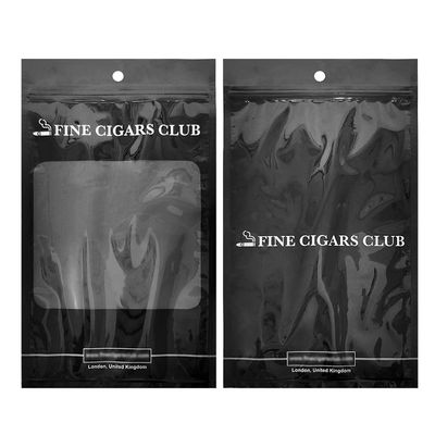 Tas Kemasan Plastik yang dikembangkan sendiri - Tas Cigar / Tas Cigar Kelembaban dengan Zipper dan jendela