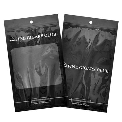 Tas Kemasan Plastik yang dikembangkan sendiri - Tas Cigar / Tas Cigar Kelembaban dengan Zipper dan jendela