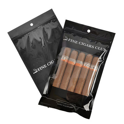 Tas Kemasan Plastik yang dikembangkan sendiri - Tas Cigar / Tas Cigar Kelembaban dengan Zipper dan jendela