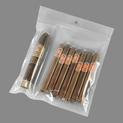 Tas Plastik Humidor yang tahan kelembaban dengan ritsleting Freshness Preserving Humidity Cigar Storage dengan slot terpisah