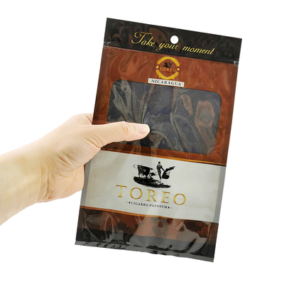 Tas Plastik Humidor yang tahan kelembaban dengan ritsleting Freshness Preserving Humidity Cigar Storage dengan slot terpisah