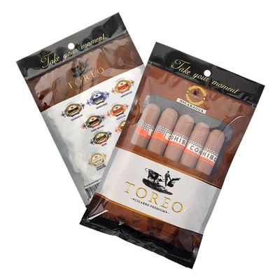 Tas Plastik Humidor yang tahan kelembaban dengan ritsleting Freshness Preserving Humidity Cigar Storage dengan slot terpisah