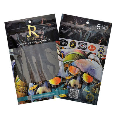 Custom Print Plastik Hand Rolling Asesoris Merokok Custom Tembakau Cigar Travel Bag untuk Kemasan Kantong