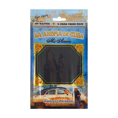 Koper Perjalanan Cerutu Kulit Mewah Kustom dengan Humidifier Kantong Humidor Portabel Bergaris Cedar Kontrol Kelembaban Kantong Ziplock