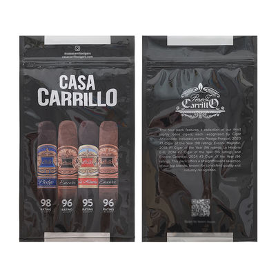 Koper Perjalanan Cerutu Kulit Mewah Kustom dengan Humidifier Kantong Humidor Portabel Bergaris Cedar Kontrol Kelembaban Kantong Ziplock