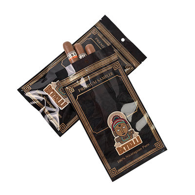 Kantong Tembakau Mylar Kustom Tahan Bau Kantong Cerutu Ziplock Kemasan Daun Humidor Segel Panas Foil Plastik humidor cerutu portabel