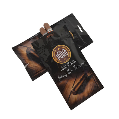 Tas Kemasan Plastik Cigar Zip Lock dengan Zipper