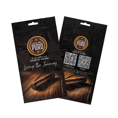 Tas Kemasan Plastik Cigar Zip Lock dengan Zipper