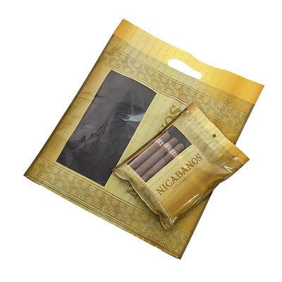 Private Label Custom Printed Cream Flavour Cigar Humidor Bags Mylar Heat Seal Foil