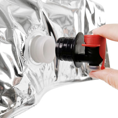 Custom Aluminium transparan Bib Bag 5L Jus Kemasan Minum kantong kantong anggur dalam kotak