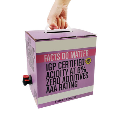 Custom Aluminium transparan Bib Bag 5L Jus Kemasan Minum kantong kantong anggur dalam kotak