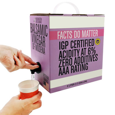 Custom Aluminium transparan Bib Bag 5L Jus Kemasan Minum kantong kantong anggur dalam kotak