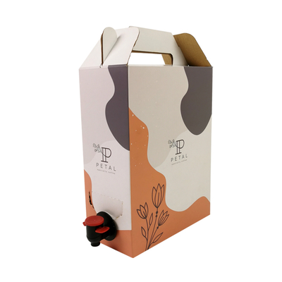 1L/2L/3L Custom Coffee Box Tas Kopi sekali pakai dalam kotak dengan dispenser katup