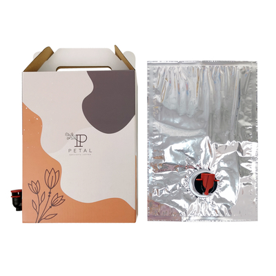1L/2L/3L Custom Coffee Box Tas Kopi sekali pakai dalam kotak dengan dispenser katup