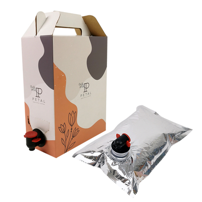 1L/2L/3L Custom Coffee Box Tas Kopi sekali pakai dalam kotak dengan dispenser katup