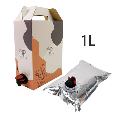 1L/2L/3L Custom Coffee Box Tas Kopi sekali pakai dalam kotak dengan dispenser katup