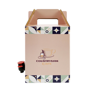 Custom 2L 3L 5L Karton kertas sekali pakai Pengemasan Kopi Cold Brew Juice Box Dispenser Bag dalam Box Aseptic Bag