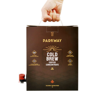 Kantong Bib Aluminium 3L Kustom dalam Kotak dengan Keran Dispenser untuk Kantong Kemasan Jus Cair Anggur Kopi Minyak Zaitun dengan Keran Bib