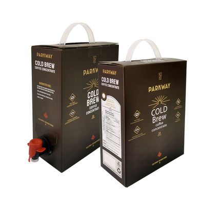 Kantong Bib Aluminium 3L Kustom dalam Kotak dengan Keran Dispenser untuk Kantong Kemasan Jus Cair Anggur Kopi Minyak Zaitun dengan Keran Bib