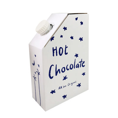 1L 3L 5L Kotak Kopi Kertas Kraft Kantong BIB dalam Kotak Kopi Kantong Kopi Sekali Pakai dalam Kotak Dengan Katup Dispenser Cairan
