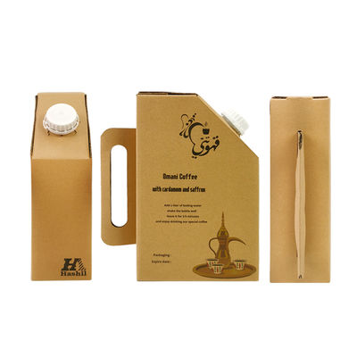 Kantong Minuman 1L/2L/3L/5L Pegangan Sekali Pakai Kantong Bib Kopi dalam Kotak Anggur Dengan Katup Dispenser Kotak Kopi