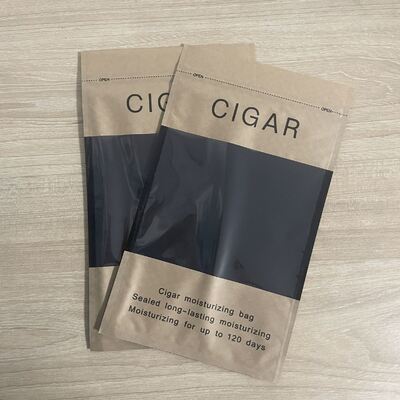 Tas Humidor Cerutu Desain Ziplock Ringan dan Ringkas Menampilkan Struktur Bahan MOPP VMPET PE untuk Perlindungan Cerutu