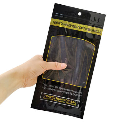 Tas Humidor Cigar Medium yang dirancang dengan tutup Ziplock yang terbuat dari bahan 009mm yang menyediakan solusi penyimpanan untuk mempertahankan cerutu dan kesegaran