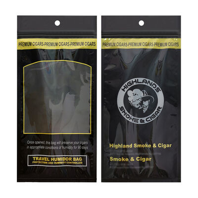 Tas Humidor Cigar Medium yang dirancang dengan tutup Ziplock yang terbuat dari bahan 009mm yang menyediakan solusi penyimpanan untuk mempertahankan cerutu dan kesegaran