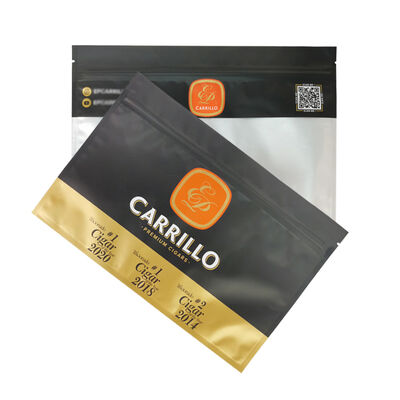 Kantong Humidor Cerutu Bahan PE MOPP Kantong Plastik Ritsleting Pelembap Cerutu Kantong Pengontrol Kelembapan Tahan Lama
