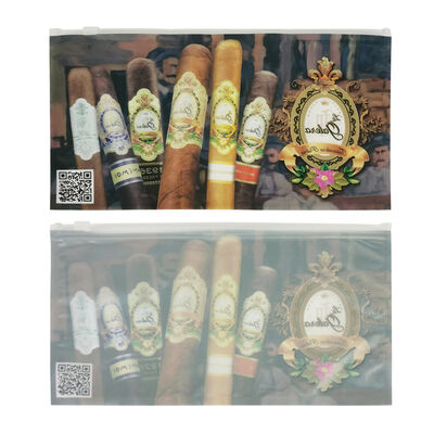 Kantong plastik kecil cerutu cerutu pelembab plastik kantong ritsleting dirancang untuk retensi kelembaban dan akses mudah ditutup kembali