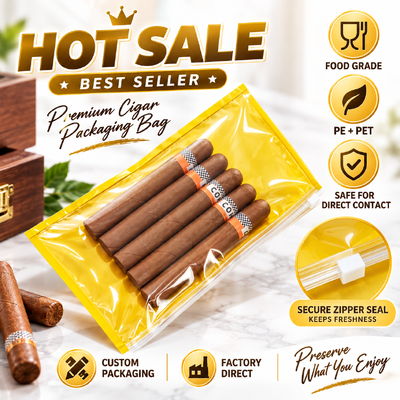Bagian dalam lembaran kelembaban Tas Cigar Khusus Khusus Pemasangan Kontrol Kelembaban yang tahan lama Khusus Tas Cigar Cetak Khusus