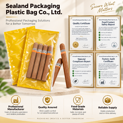 Inside Humidity Sheet Humidified Cigar Bags 009mm Thickness Moisture Barrier Packaging Designed to Preserve Cigar Flavor