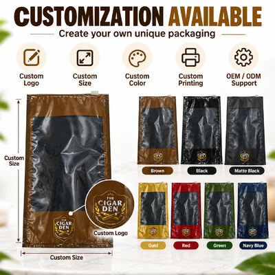 Cigar Humidor Bags 009mm Thickness Providing Moisture Barrier and Long Term Storage Solution