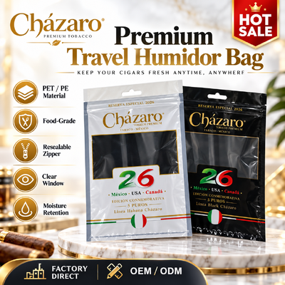 Kantong Plastik Zipper Pelembap Cerutu Humidor Cerutu Menampung 5 hingga 20 Cerutu Desain Ziplock Ideal untuk Menjaga Kesegaran dan Aroma