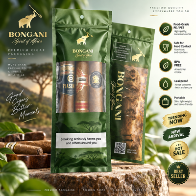 Tas Humidor Cerutu Ukuran Kecil Berisi Lembaran Kelembaban di Dalam Cocok untuk Menyimpan 5 Cerutu Menjaga Kondisi Optimal