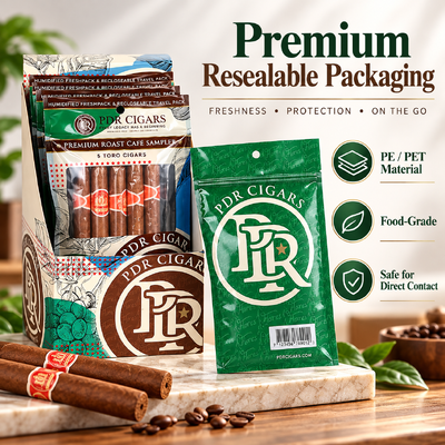Humidity Sheet Inside Cigar Humidor Bags Constructed From MOPP PE Material Structure Using OPP LDPE Laminated Material Ensuring Freshness