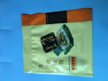 Tas Permen Makanan Ringan Kustom Kemasan Polybag, Tas Kemasan Plastik Tas Ritsleting Laminasi dengan lubang gantungan