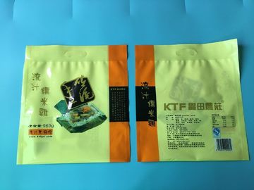 Tas Permen Makanan Ringan Kustom Kemasan Polybag, Tas Kemasan Plastik Tas Ritsleting Laminasi dengan lubang gantungan