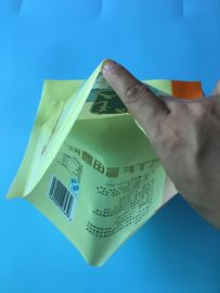 Tas Permen Makanan Ringan Kustom Kemasan Polybag, Tas Kemasan Plastik Tas Ritsleting Laminasi dengan lubang gantungan